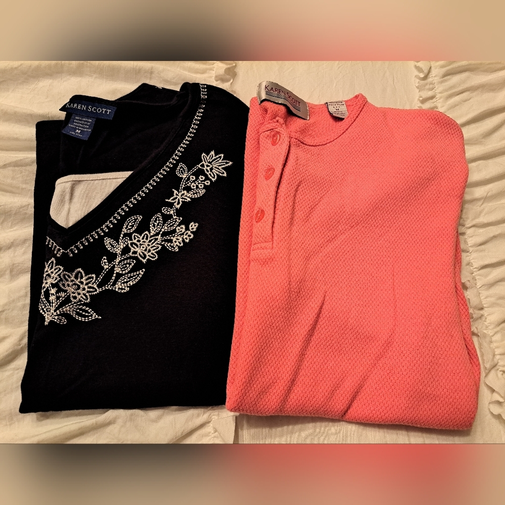 Women's Shirts Size Medium Karen Scott Short Sleeve Tops Bundle